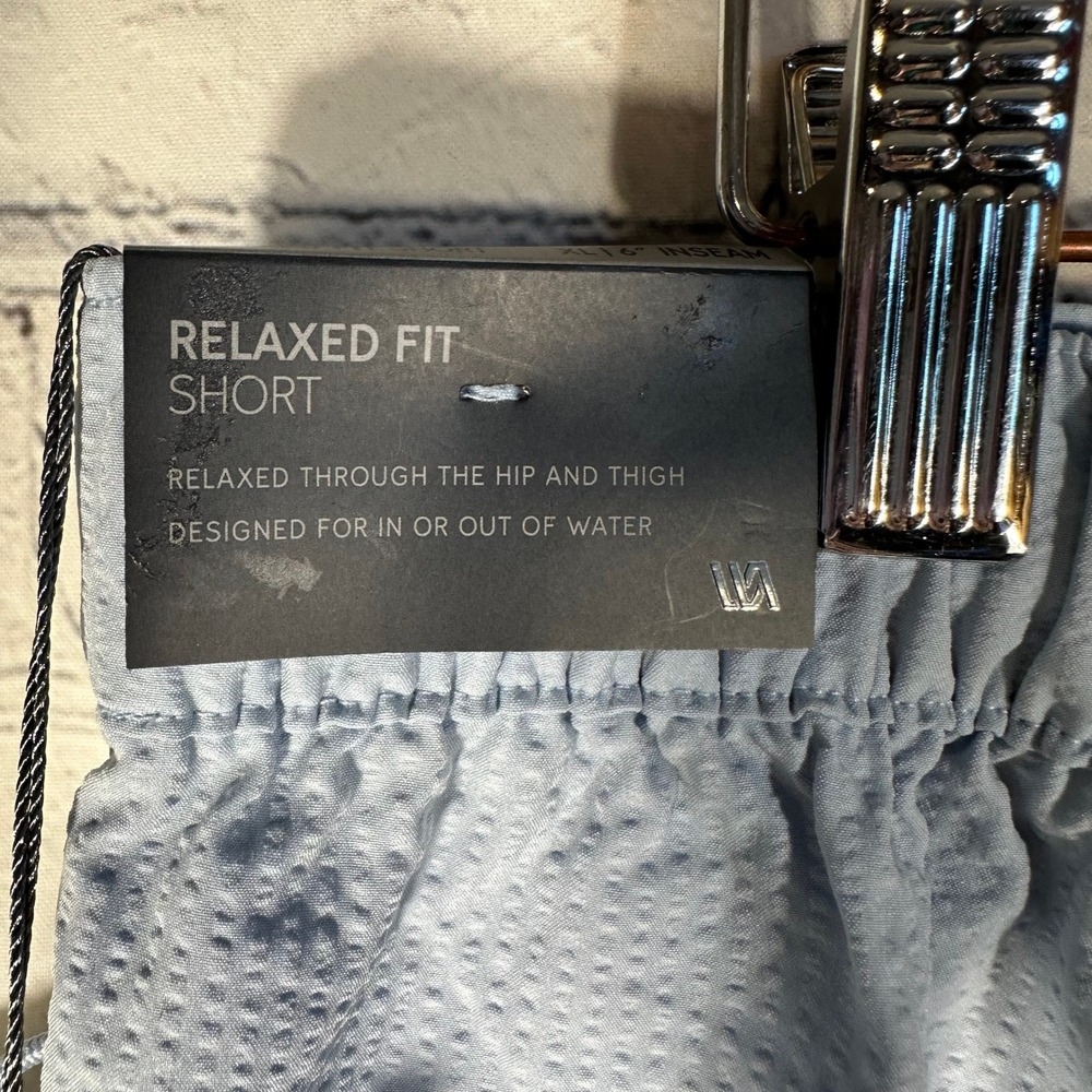 VRST Mens 6" Resort Short Seersucker Faded Blue Relaxed Fit XL‎ Athleisure - Picture 4 of 11